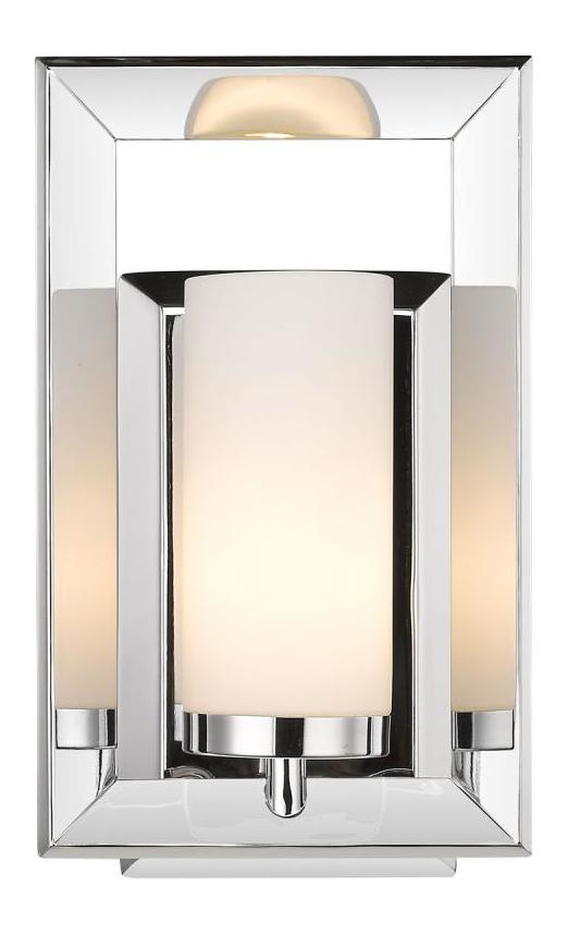 Golden Lighting Smyth II 2074-BA1 CH chrome bath wall sconce front view