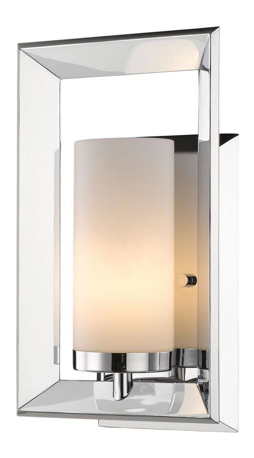 Golden Lighting Smyth II 2074-BA1 CH chrome bath wall sconce left angle