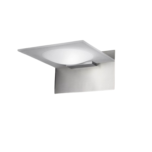 Grok Duna Glass Wall Light Satin Nickel Finish