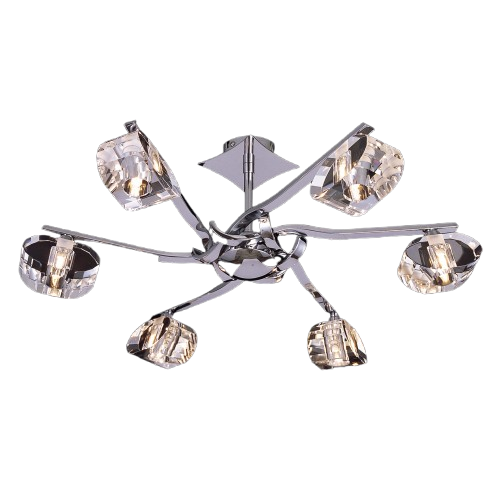Mantra ALFA Ceiling Chandelier – Modern Chrome Design