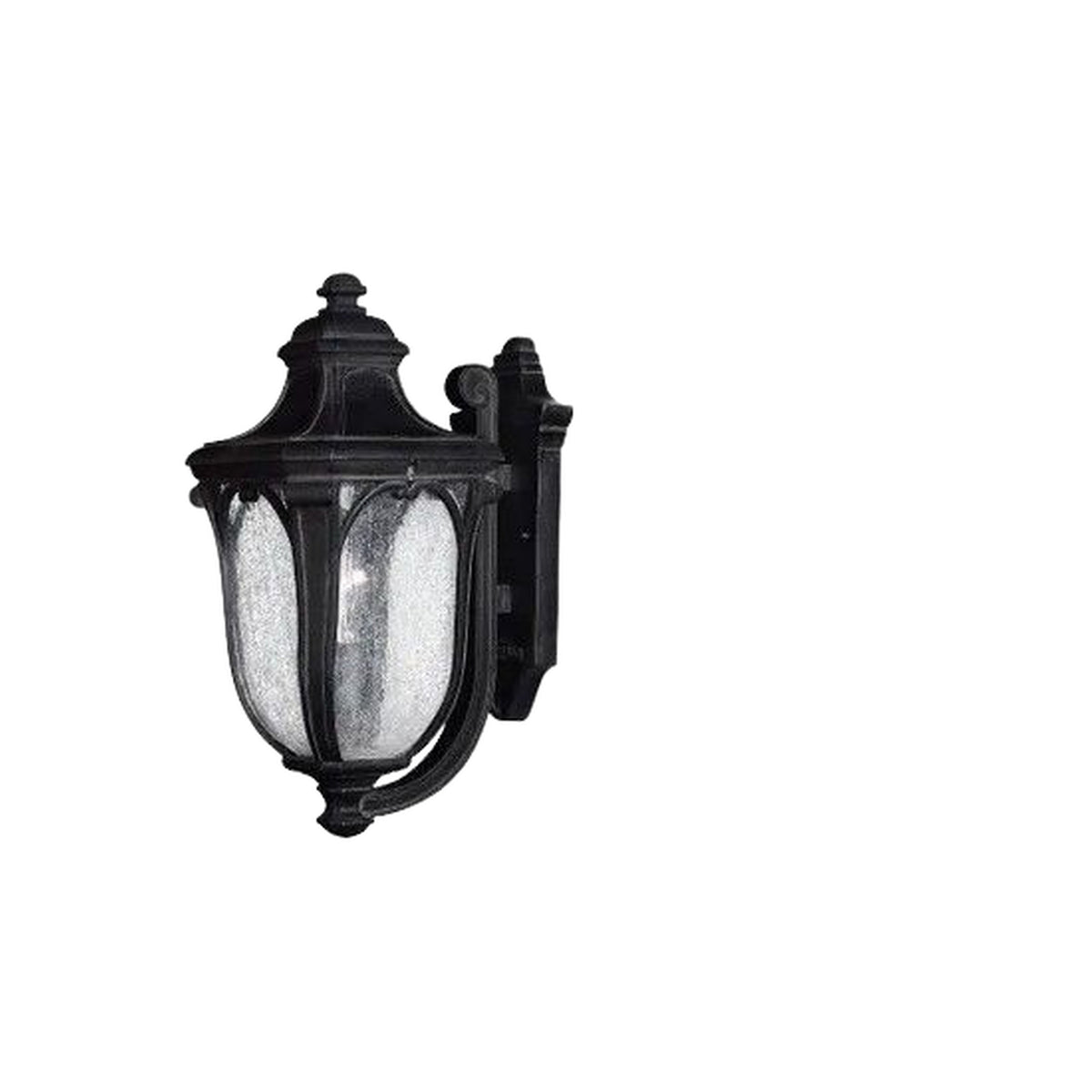 Hinkley Trafalgar outdoor lantern with a curved support and decorative roof