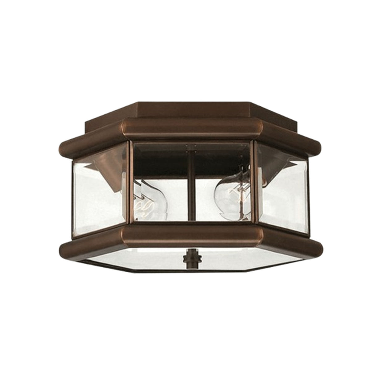 Hinkley Lighting Clifton Park 2 Light Outdoor Flush Mount Ceiling Fixture — 2429OI