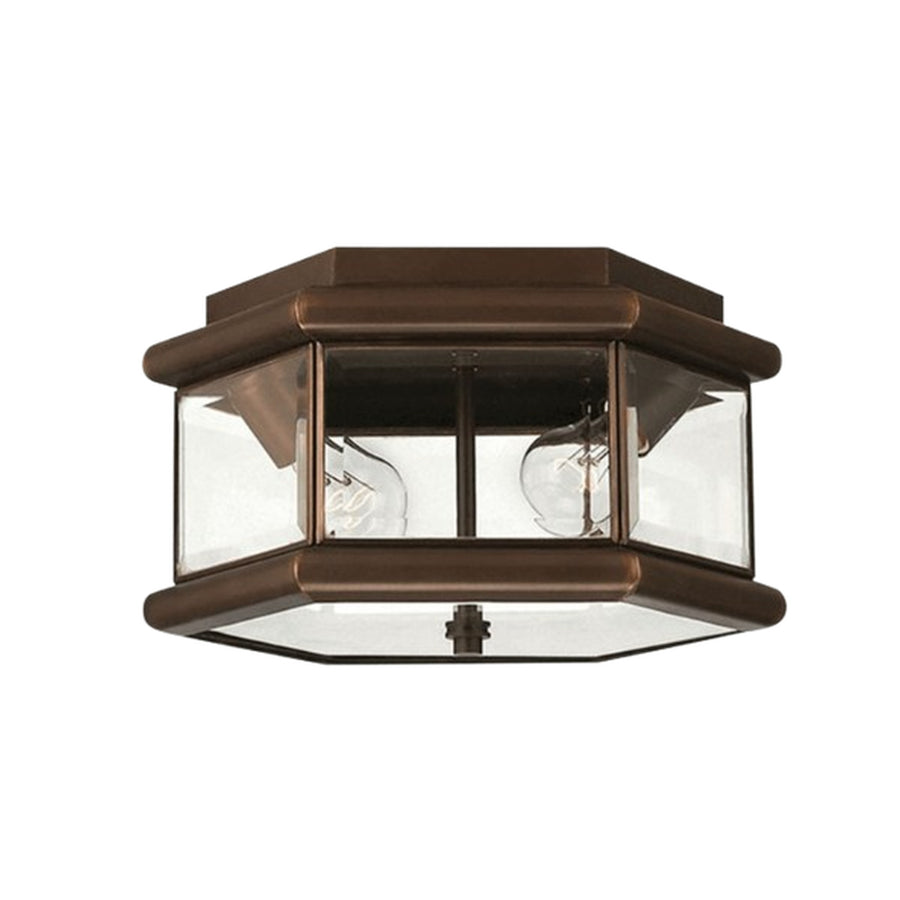 Hinkley Lighting Clifton Park 2 Light Outdoor Flush Mount Ceiling Fixture — 2429OI