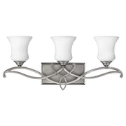 Hinkley Brooke three-light vanity with interlacing Antique Nickel curves