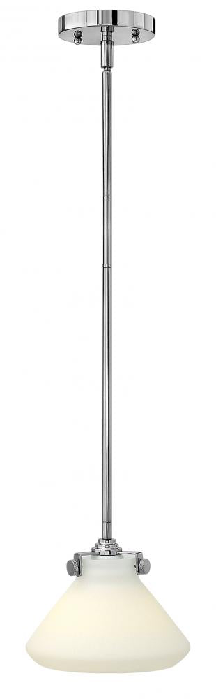 Hinkley Congress 3117CM Chrome mini pendant shown with optional etched-opal glass shade sold separately