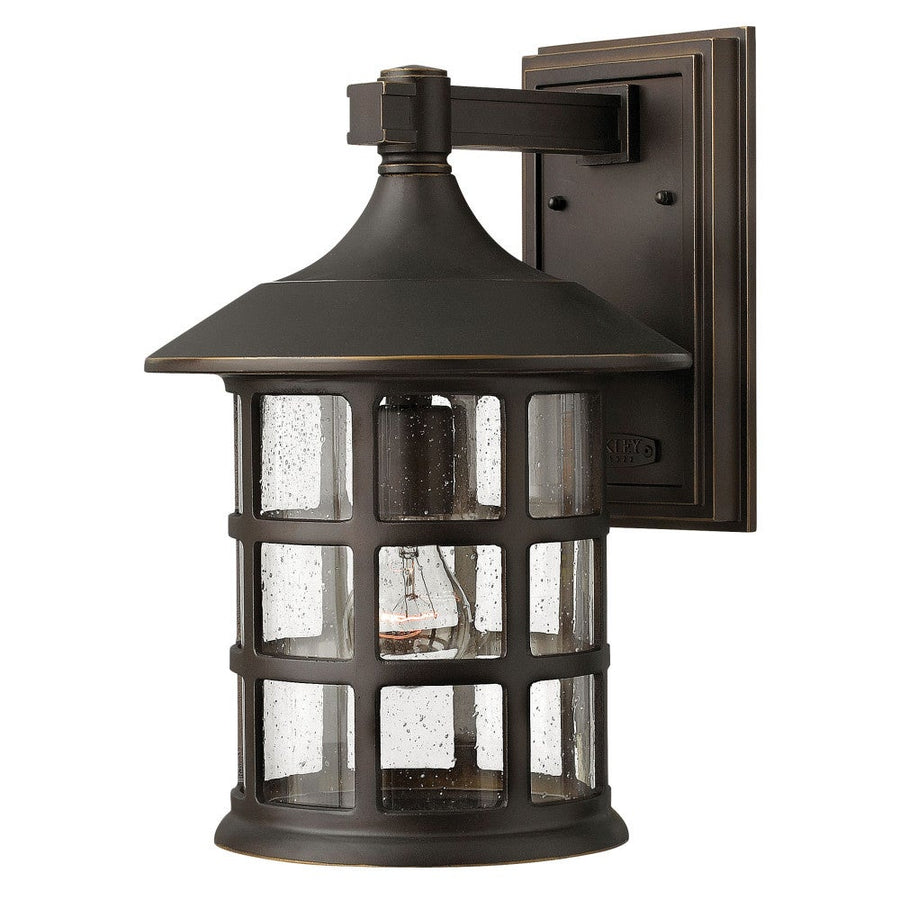 Hinkley Freeport 1805OZ outdoor wall lantern in Oil Rubbed Bronze with clear seedy glass