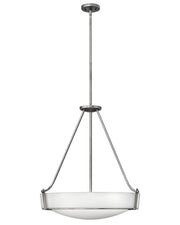 Hinkley Hathaway bowl pendant with Antique Nickel supports and an opal bowl shade