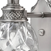 Hinkley Plantation detail showing the textured collar, short arm and shaped nickel backplate