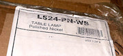 User-supplied Hudson Valley L524-PN-WS carton label showing polished nickel finish and UPC 806134147723