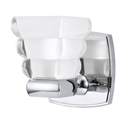 Hudson Valley Warren chrome wall sconce with a stacked rounded glass shade