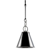 Hudson Valley Altamont mini pendant with a reflective Polished Nickel cone shade