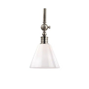 Darien pendant shade and mechanical-style ball-joint detail