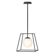 Hinkley 4377PL globe pendant with an open geometric frame