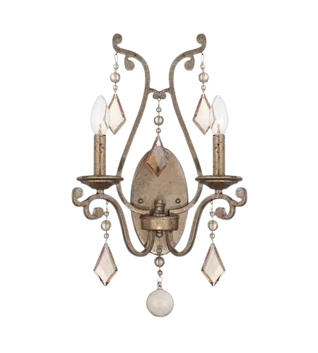 Savoy House Rothchild 2 Light 20.5" Tall Wall Sconce With Crystal Accents