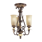 Kichler 3415BKZ Chesley shown as a semi-flush ceiling light