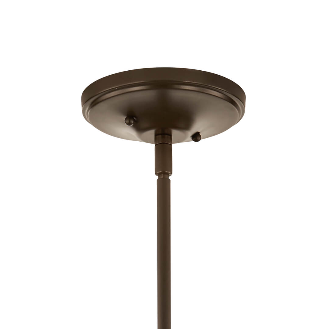 Kichler Lacey 42384MIZ Mission Bronze canopy and swivel detail