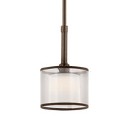 Kichler Lacey 42384MIZ pendant shade and Mission Bronze stem