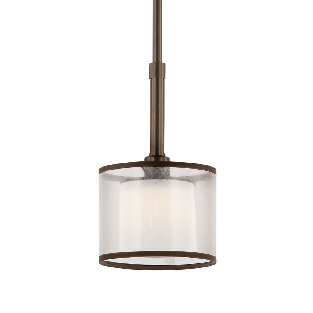 Kichler Lacey 42384MIZ pendant shade and Mission Bronze stem