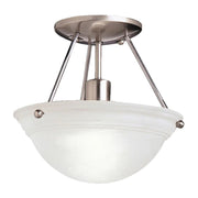 Kichler Cove Molding Top Glass 1-Light Semi-Flush Mount Ceiling Light — 3121NI