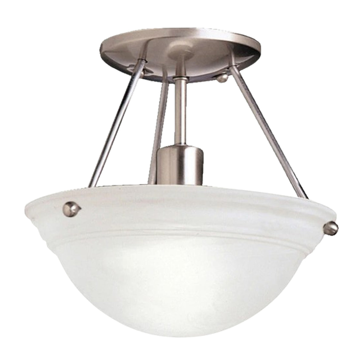 Kichler Cove Molding Top Glass 1-Light Semi-Flush Mount Ceiling Light — 3121NI
