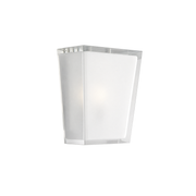 Kichler Urban Ice 6059AP wall sconce with a tapered frosted shade and thick clear glass edges