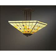 Kichler Mosaico 69052 two-light Tiffany-style semi-flush ceiling light