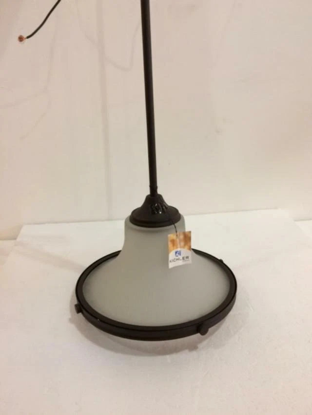 Elevated view of the Kichler Searcy Street pendant shade and dark rim