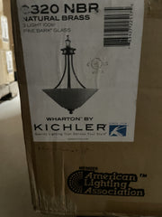 Kichler Wharton 3320NBR Natural Brass carton label
