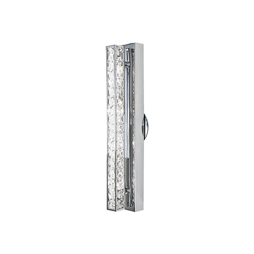 Kuzco 92098-4A straight chrome crystal wall sconce angled view