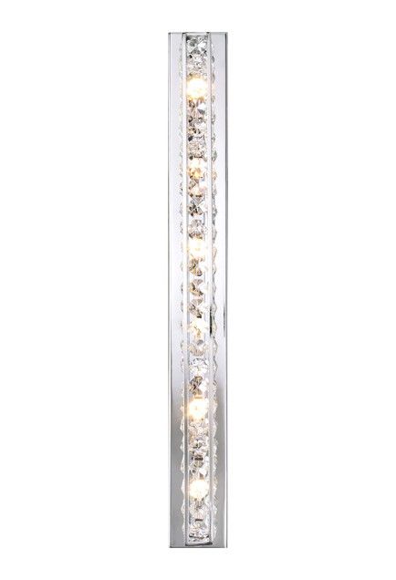 Kuzco 92098-4A chrome crystal four-light wall sconce front view