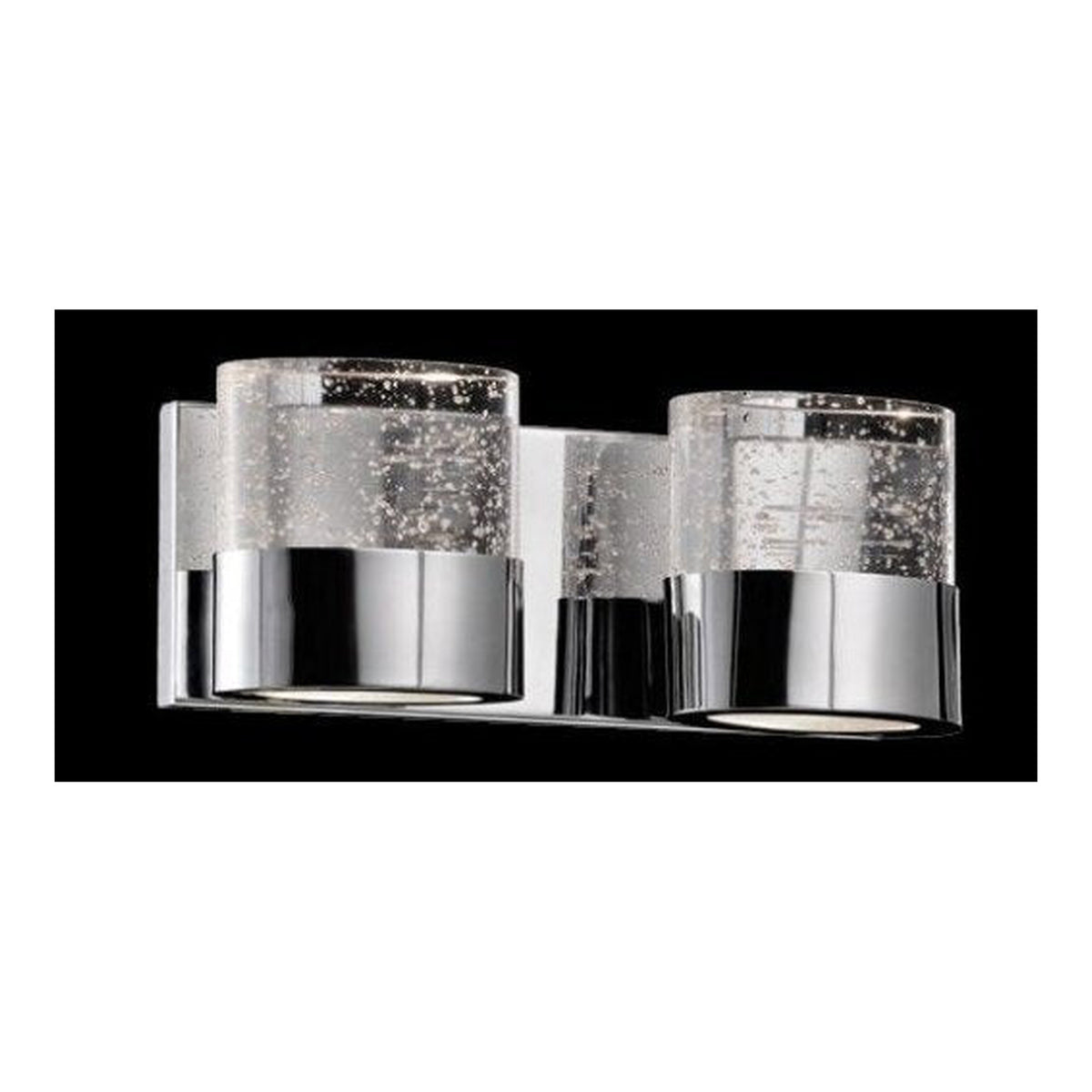 Kuzco Lighting 740402 2-Light Chrome Crystal Vanity Light — 740402