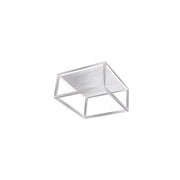 Plaza ceiling light with an open square nickel-tone frame around a central diffuser.