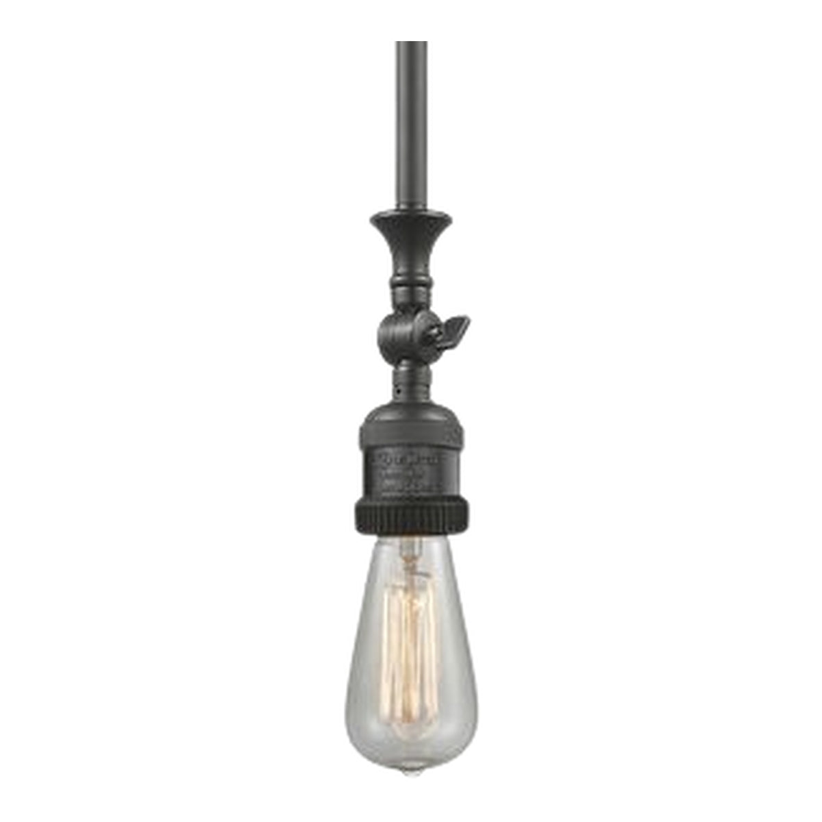 Franklin Restoration 1-Light 4 Inch Bare Bulb Mini Pendant Ceiling Light, Oil Rubbed Bronze, Incandescent — 206-OB