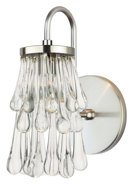 Wall Sconce Droplets Clear Polished Nickel Mr16 Halogen 35W