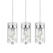 Matteo M23002 nine-light crystal island pendant in Chrome