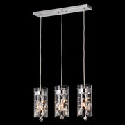 Alternate view of the Matteo M23002 nine-light crystal pendant in Chrome