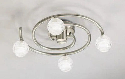 Mantra Dali D0097SN four-light ceiling light in Satin Nickel