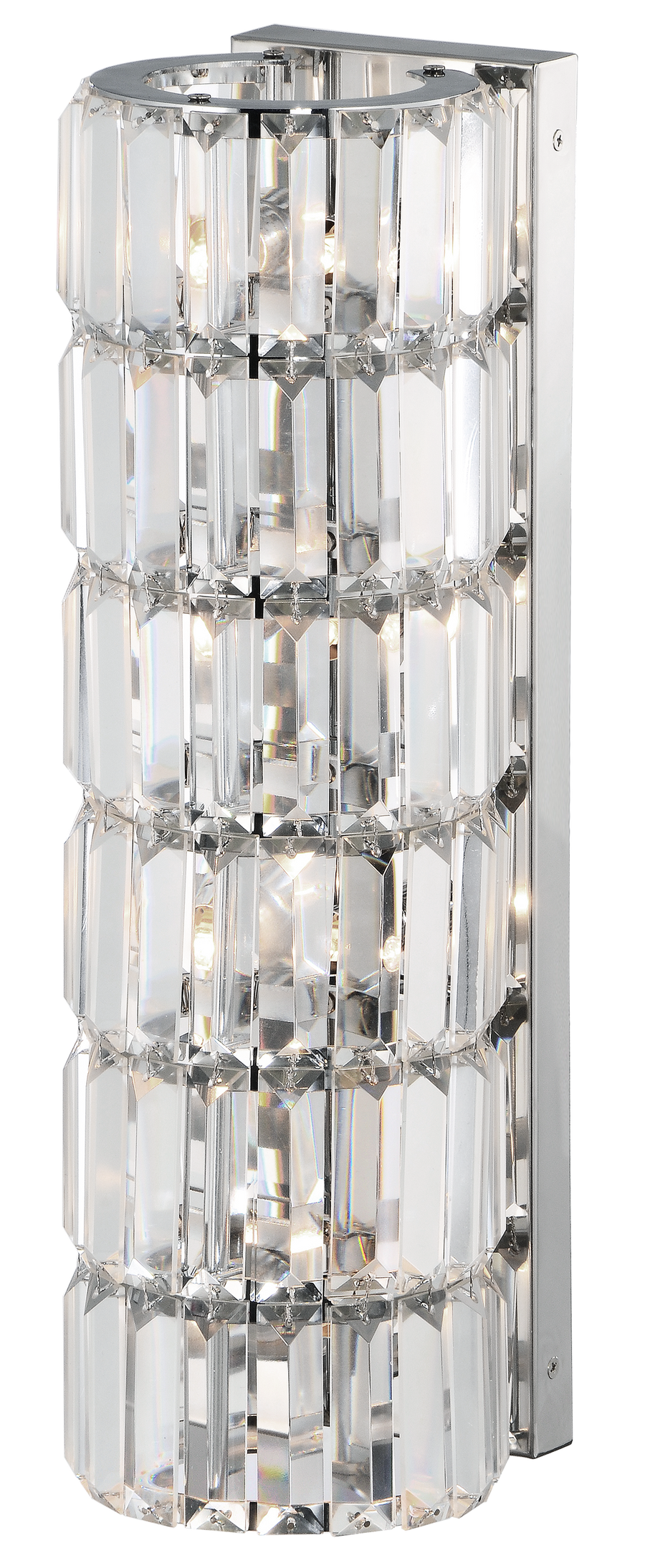 Matteo Crystal Fiocco W44504CH four-light wall sconce in Chrome