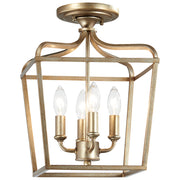 Minka-Lavery Laurel Estate Brio Gold light in its close-to-ceiling configuration