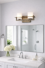 Minka-Lavery 6462-273 two-light bathroom vanity light in an aged patina iron finish