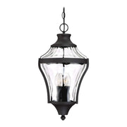 Libre chain-hung outdoor lantern with candle-style lights