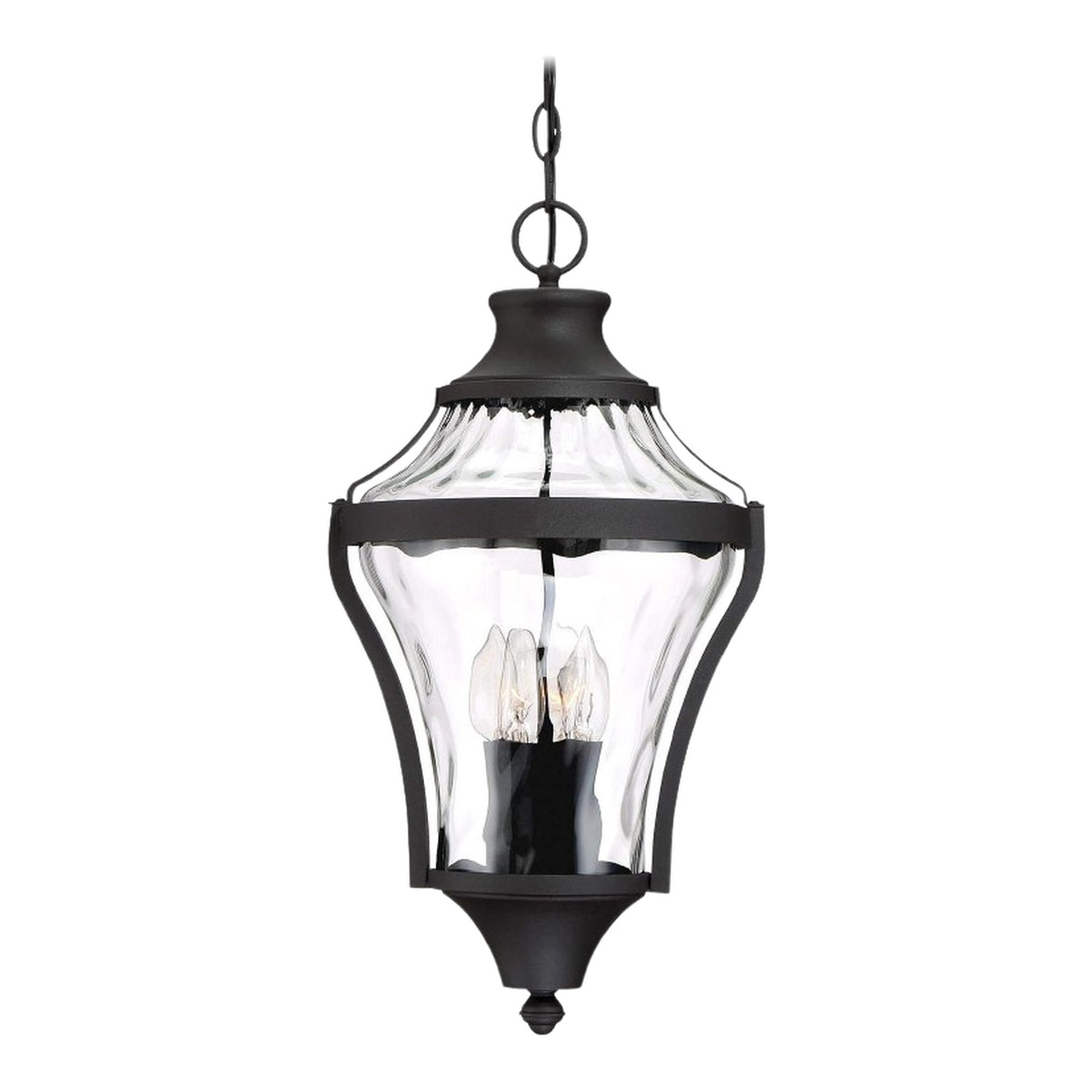 Libre chain-hung outdoor lantern with candle-style lights