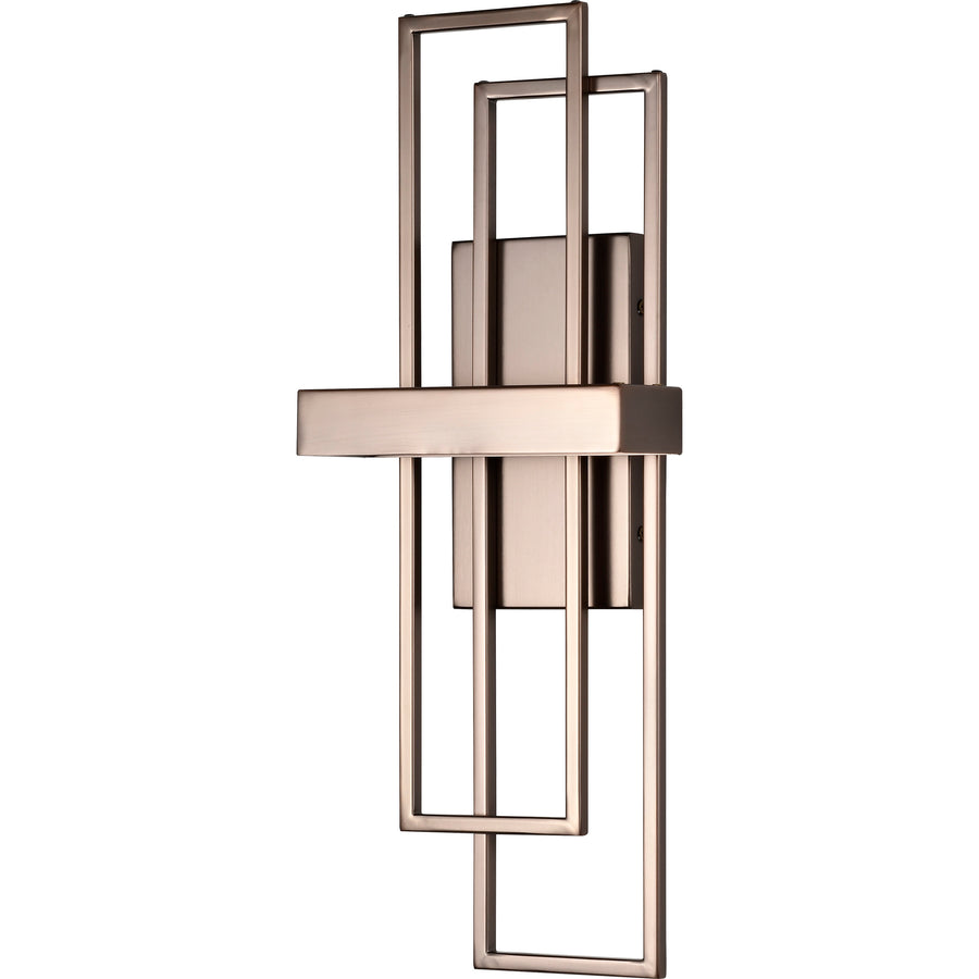 Nuvo Frame wall sconce showing layered open rectangles around its central bar