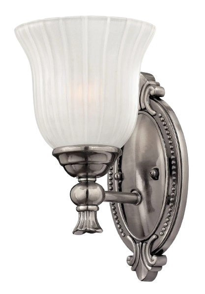 Hinkley Francoise 1-Light Traditional Bath Sconce in Polished Antique Nickel
