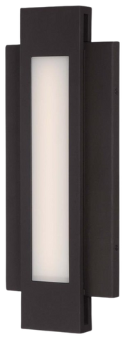 George Kovacs Insert wall sconce with layered Pebble Bronze rectangular plates and a white central panel