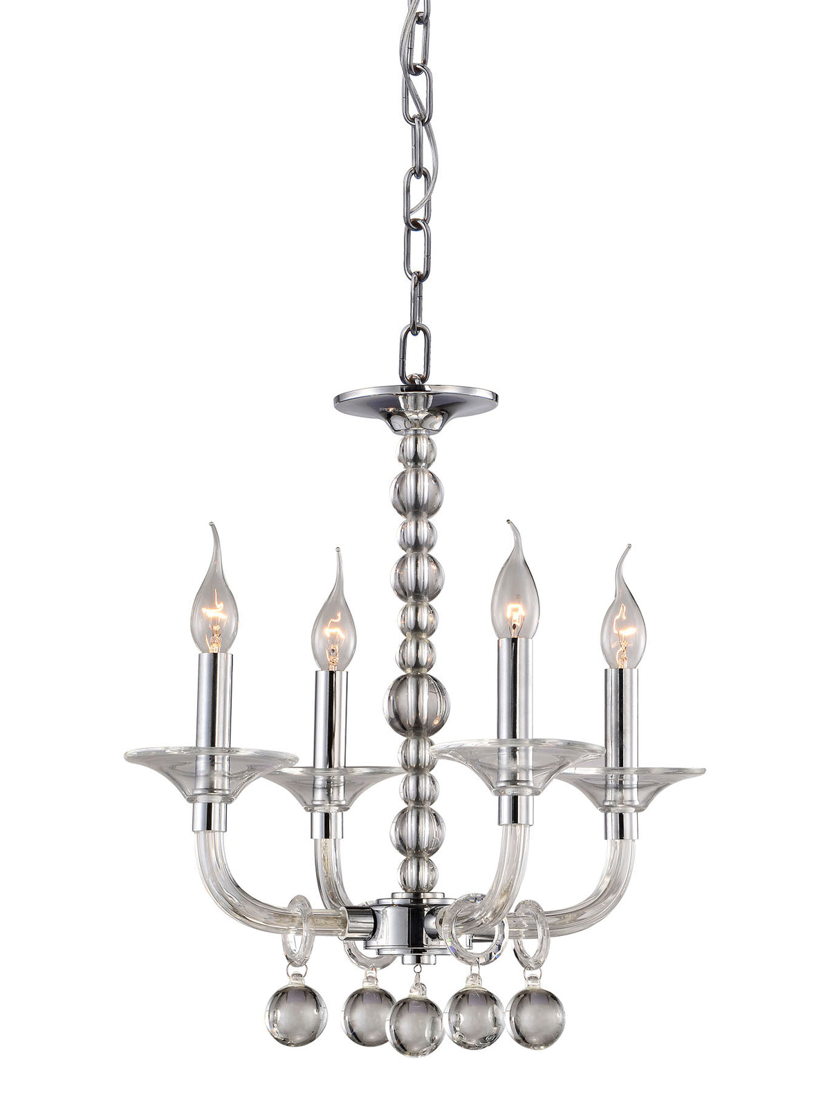 Matteo Crystal Bubble 4-Light Chandelier