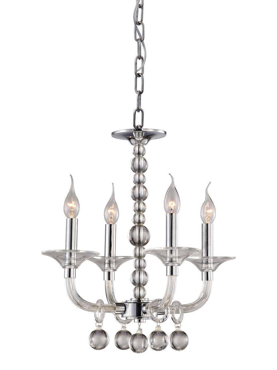 Matteo Crystal Bubble 4-Light Chandelier