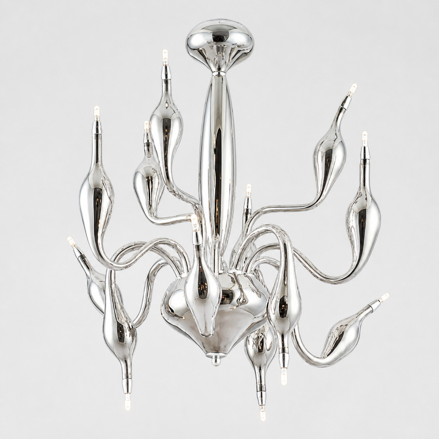 Prospetto Light Fiore 12 silver twelve-light chandelier, part 7644