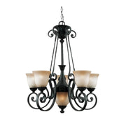 Quoizel Barrington 5-Light Chandelier In Sunset Shadow — BA5005SH