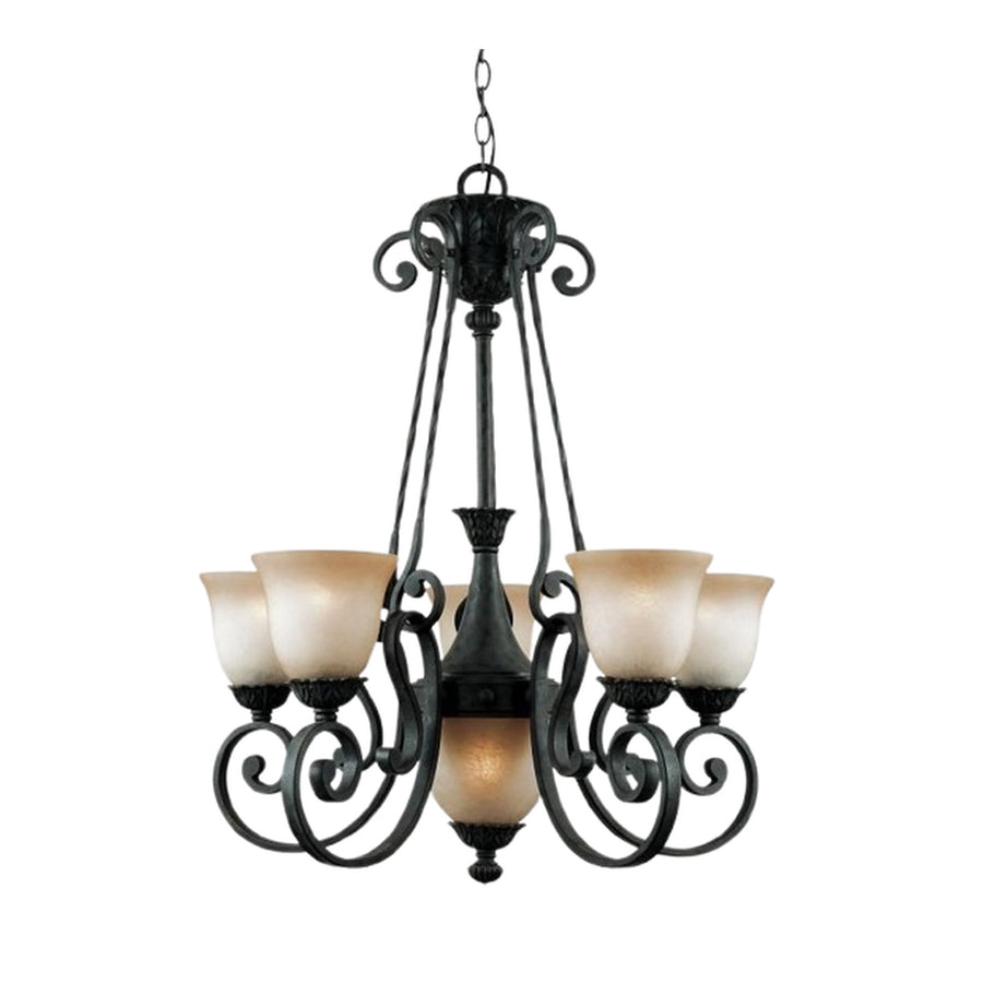 Quoizel Barrington 5-Light Chandelier In Sunset Shadow — BA5005SH